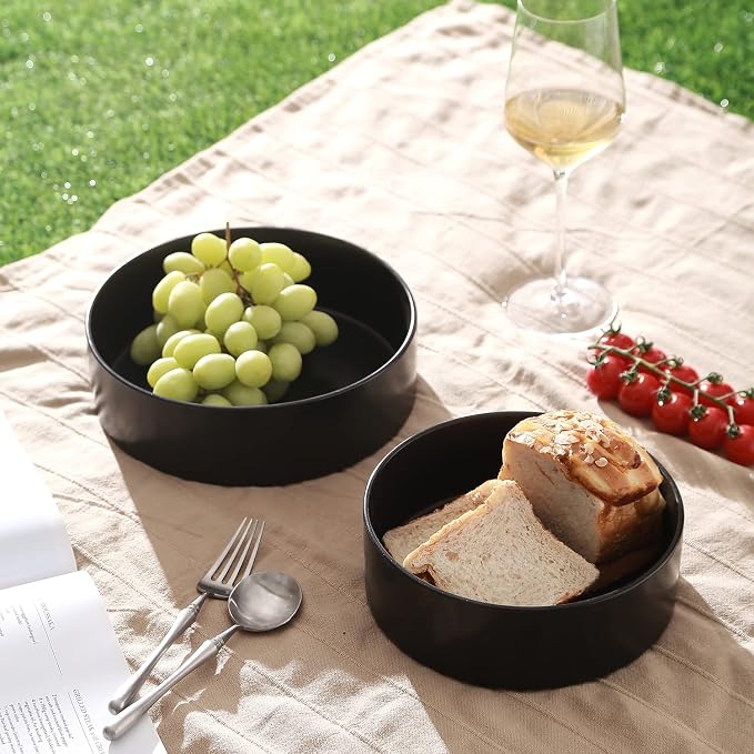 Stone Lain Celina Stoneware 2-Piece Serving Bowl Set, Minimalist Dinnerware - Image 5