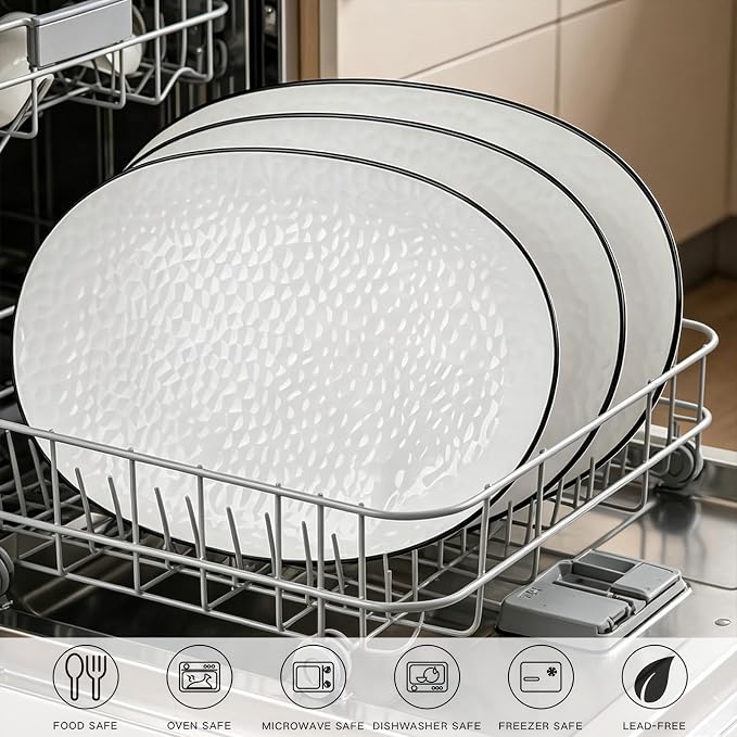Roeveca Serving Platters, 16/14.3/13.1Inches Large Serving Dishes - Image 5