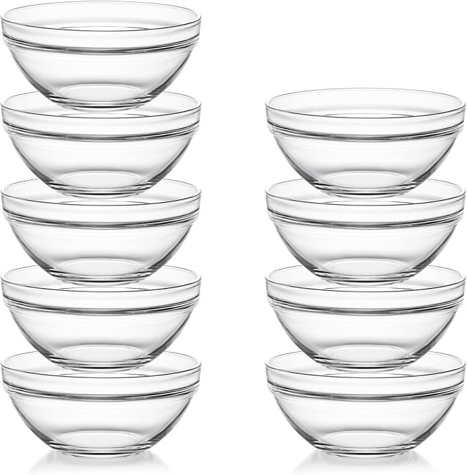 Sweejar 5.5 inch Glass Soup Bowls Set, 20 oz Cereal Bowls, Bowls Set by Sweejarco1949