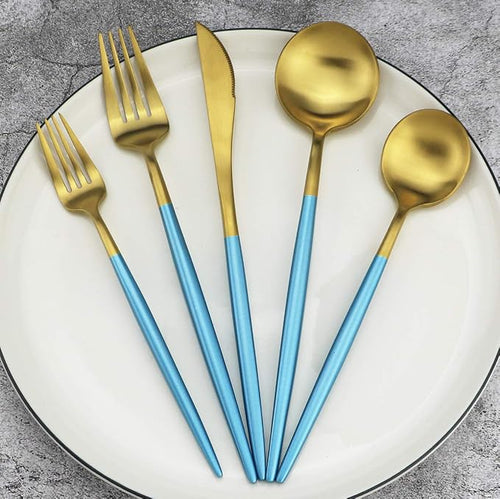 20-Piece 18/10 Stainless Steel Flatware Silverware, Luxury Dinnerware Set - Image 2