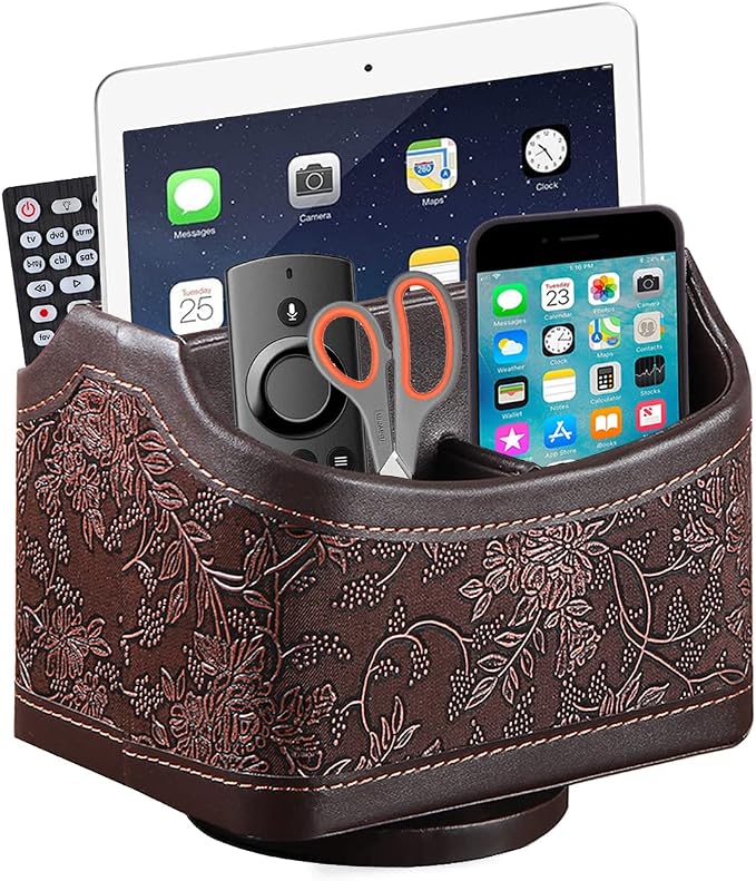 PU Leather Remote Control Organizer by Arniche