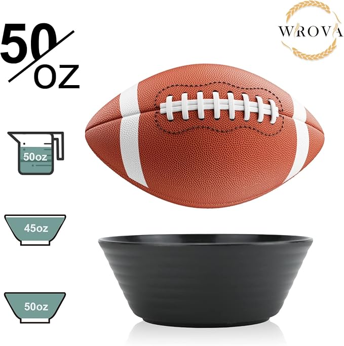 Wheat Straw Bowl Sets, Microwave and Dishwasher Safe Bowls, Large Salad Bowls - Image 3