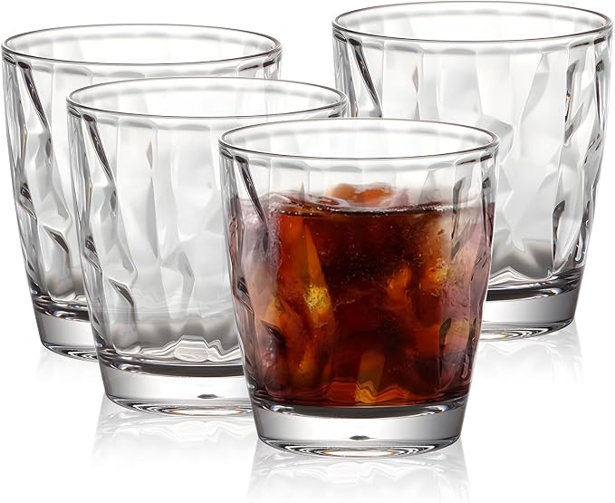 Topsky 10-ounce Plastic Water Tumblers | Set of 4 Transparent Unbreakable by HomeandKitchenNO1