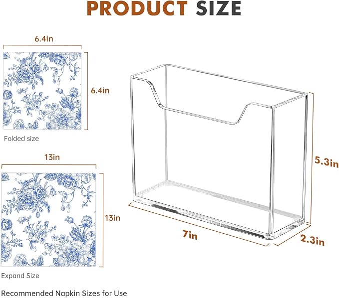 Kordory Acrylic Vertical Napkin Holder - Image 2