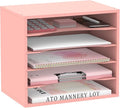 5 Tier Wood Desk Organizer, Mail Sorter and Paper Organizer by SUPEASY
