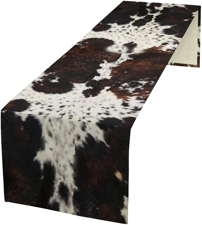 Cow Print Table Runner, 13x36 in by Yearn+Jear