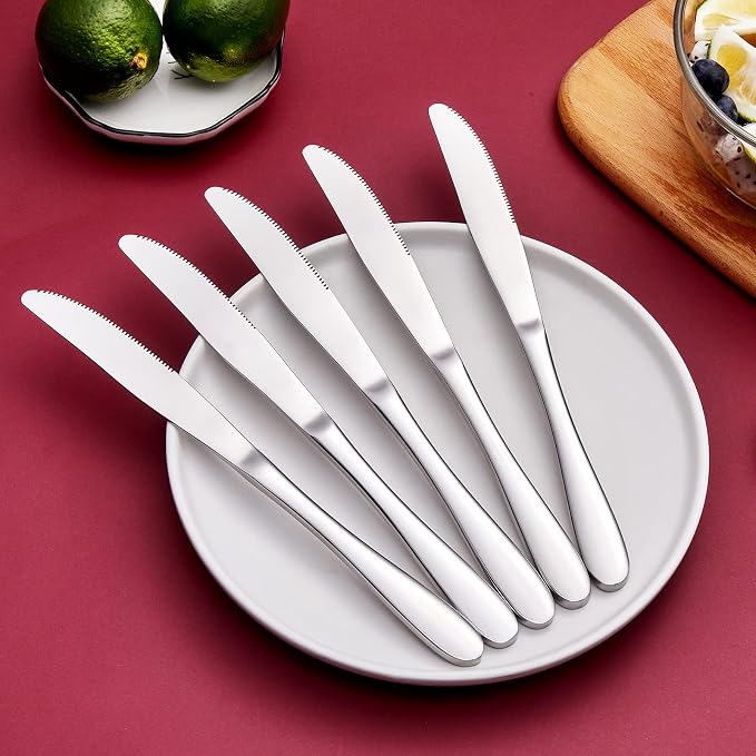 Aebeky 16-Piece Stainless Steel Table Knives, Dinner Knives Set - Image 5