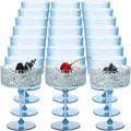 Jingmore 24 Pcs Ribbed Martini Glasses 10 oz Disposable Plastic Vintage Ribbed by Jingmore