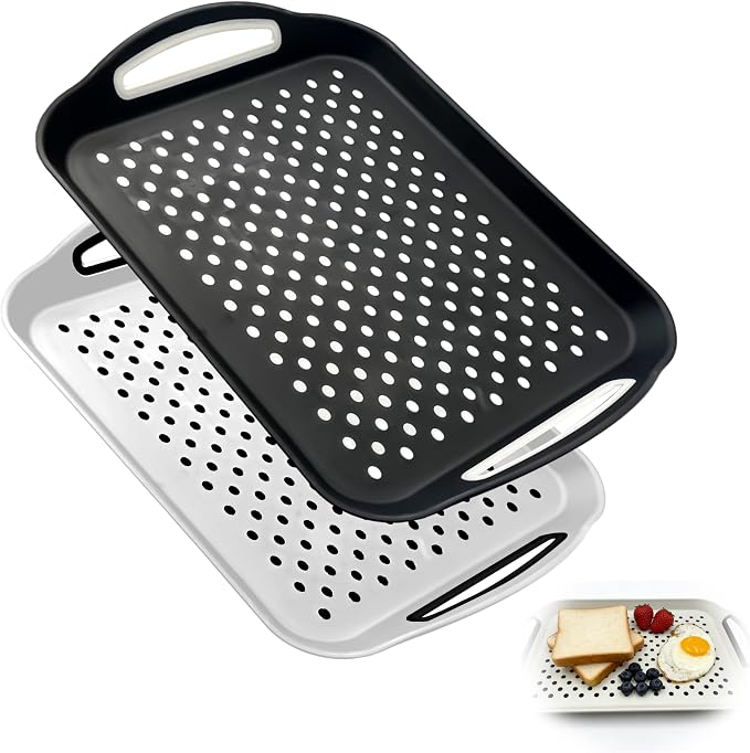 2 Pack Large Nonslip Serving Tray by Unknown