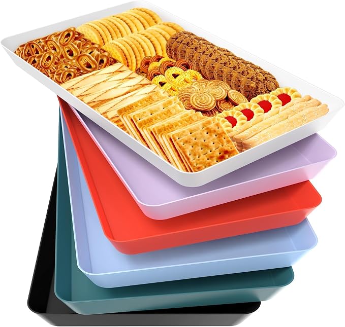 WOWBOX 6 pcs Serving Tray for Entertaining, Serving Platters for Snacks by WOWBOX