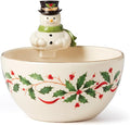 Lenox Holiday Snowman Christmas Candy Bowl | porcelain, dishwasher safe | 5.25 by Lenox