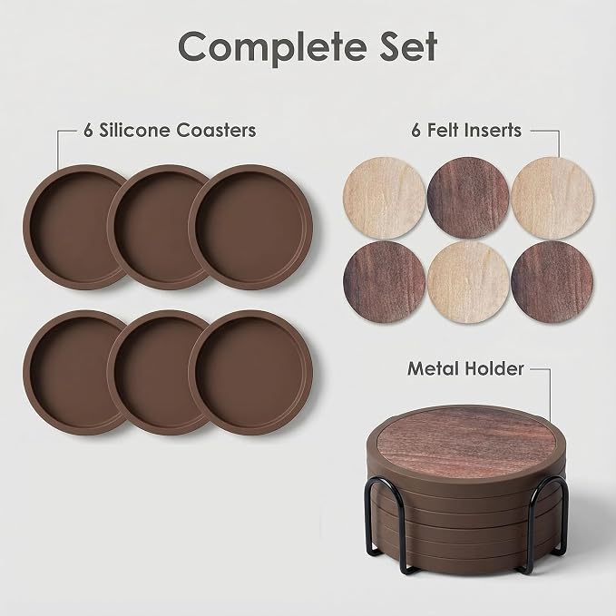 Absorbent Coasters for Drinks - Image 2
