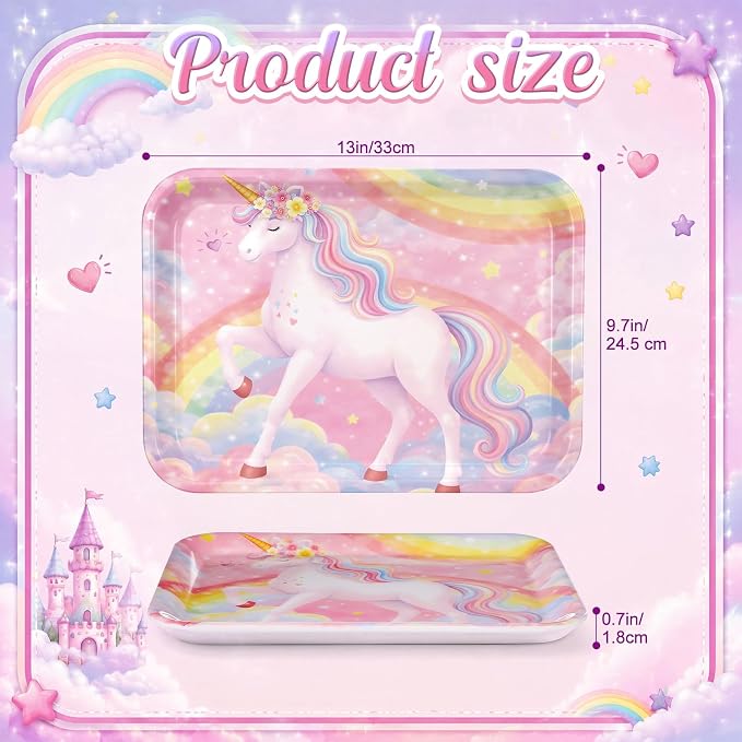 4 Pieces Unicorn Serving Trays - Image 2
