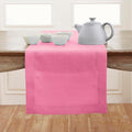 Solino Home 100% Pure Linen Dining Table Runner Flamingo Pink, 14 x 132 in | by SolinoHome