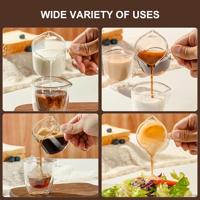 PARACITY Espresso Measuring Cup, 2.5 oz Double Spout Glass - Image 7