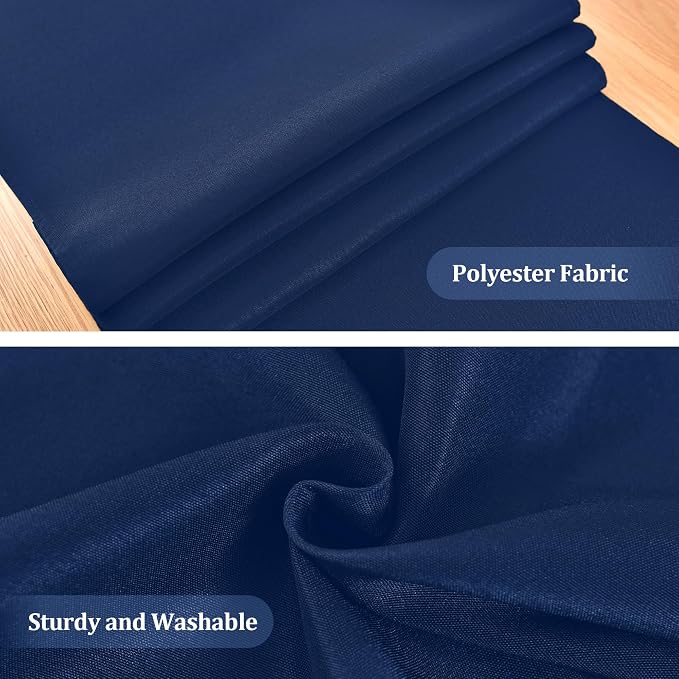 Farmhouse Navy Blue Table Runner Dining Table Runners 90 Inches Long Coffee - Image 4