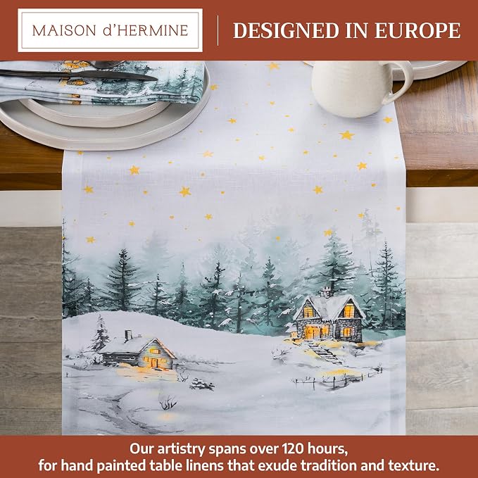 Maison d' Hermine Table Runner 100% Cotton 14.50" x 108" | Table Runners 108 - Image 2