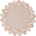 European Antique Jacquard Lace Table Doilies, Small Farmhouse Linen Embroidered by VIRFONOR