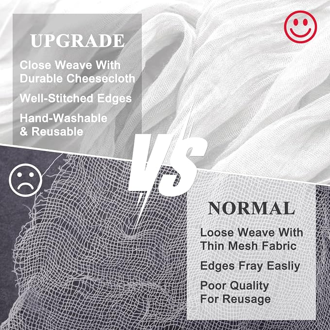 Cheesecloth Table Runner Ivory 10FT Boho Gauze Runner, 12 Pack | 120 Inch - Image 4