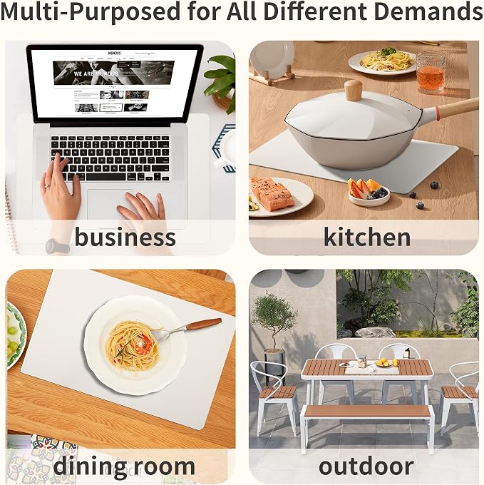 Maxpearl Faux Leather Placemats Set of 6 - Image 9