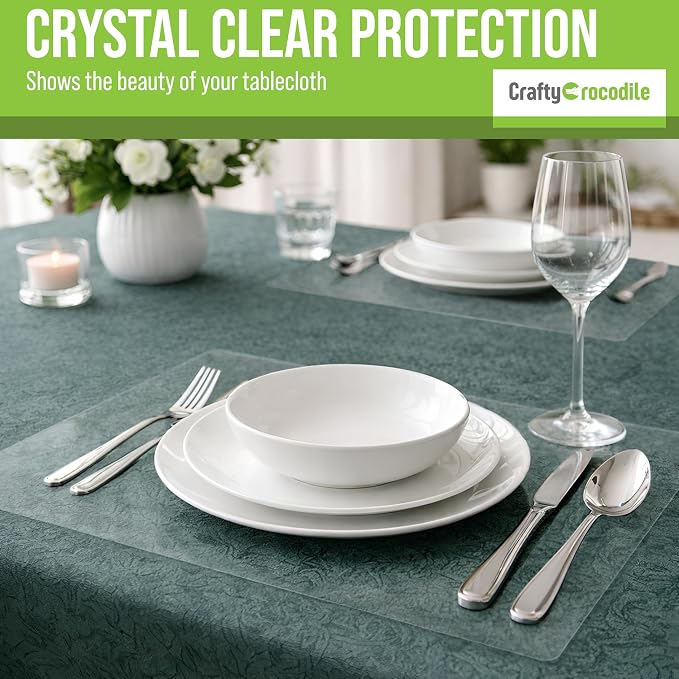 CraftyCrocodile Clear Plastic Placemats Set of 2 - Image 8