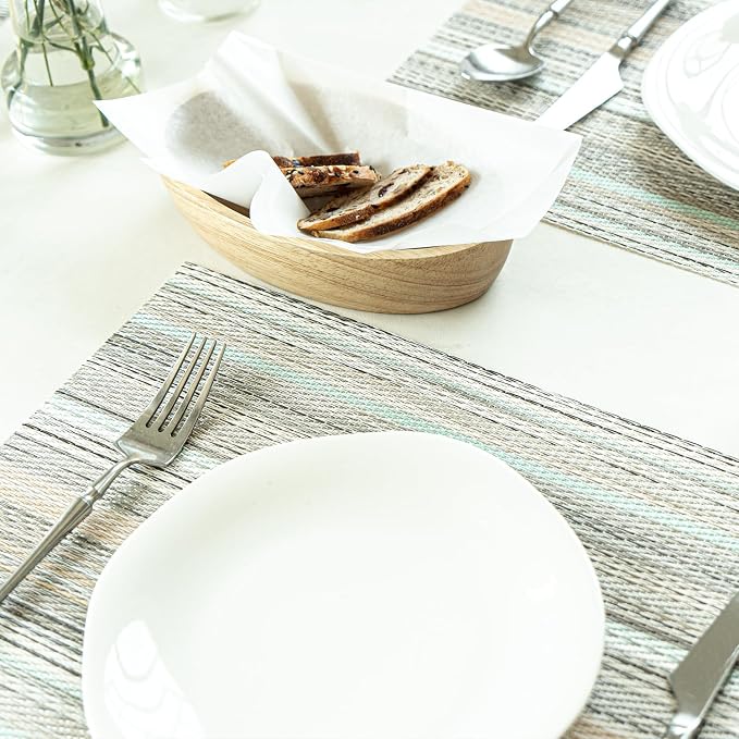 Placemats Set of 8 Vinyl/Plastic Woven Place Mats - Image 7