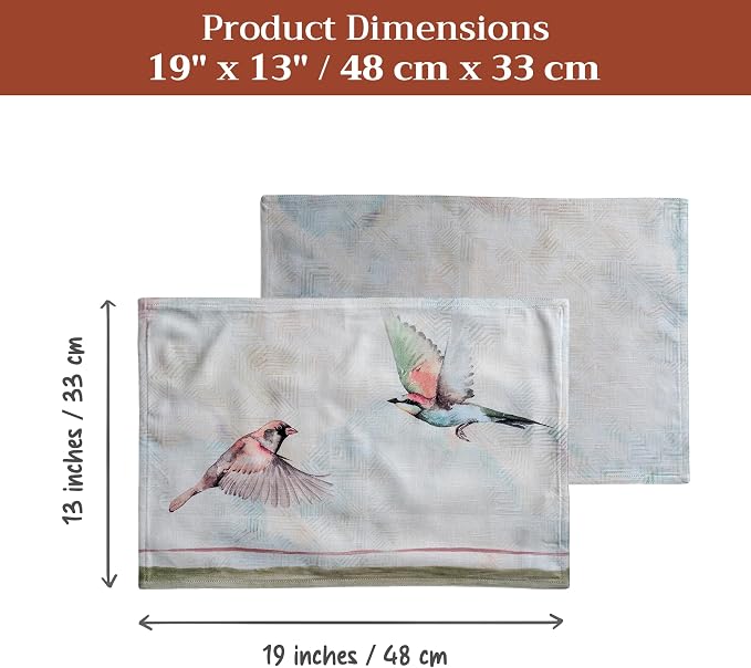 Maison d' Hermine Placemats Set of 4 Reusable 100% Cotton | Cloth Place Mats - Image 7
