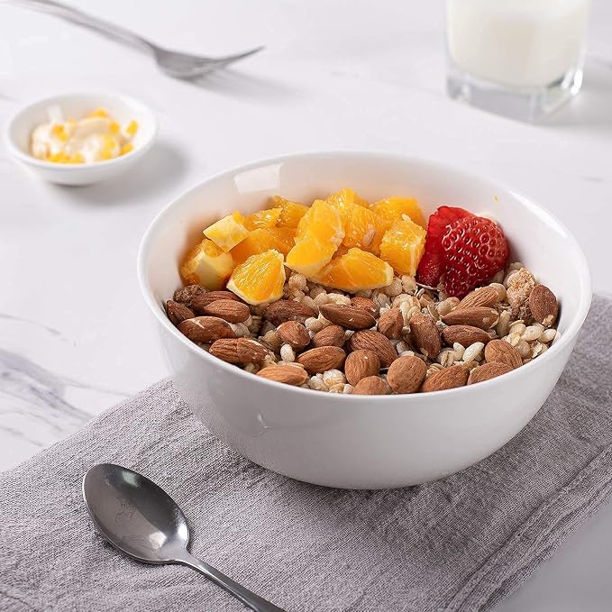 DELLING 22 Oz Ceramic Cereal Bowls Set of 6, Microwave Dishwasher Safe - Image 7
