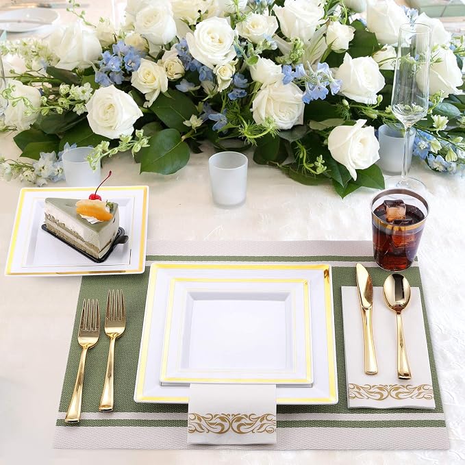 FOCUSLINE 350 Ct Disposable Dinnerware Set - Image 3