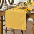 Artoid Mode Yellow Table Runner, Seasonal Summer Fall Washable Kitchen Dining by ArtoidMode