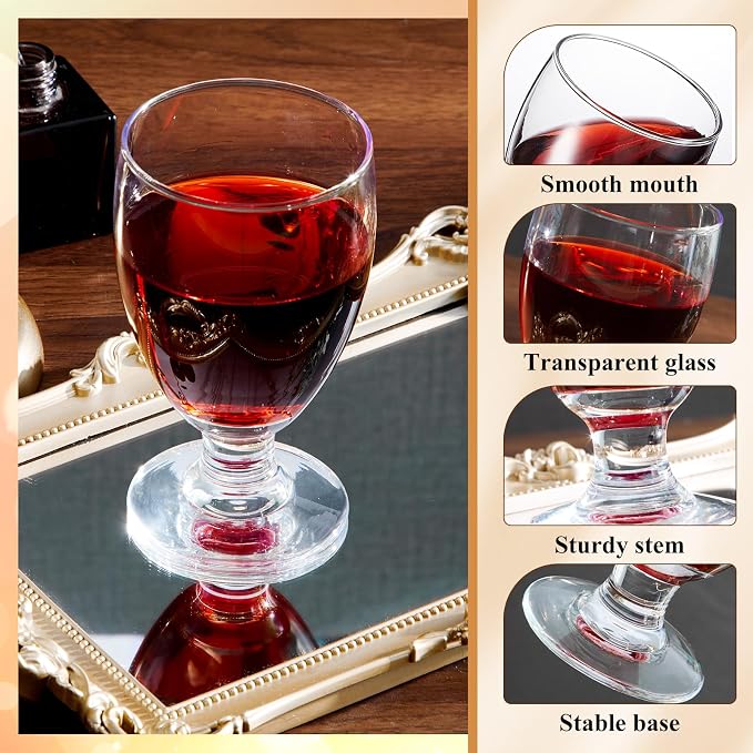 Patelai Set of 48 Water Goblet, 10.5 oz Clear Drinking Glasses Bulk Dishwasher - Image 3