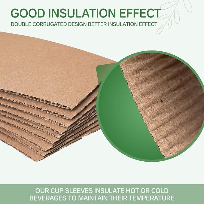 12 oz Coffee Cups with Lids and Sleeves 100 Pack, Party Supplies, To-Go Paper - Image 4