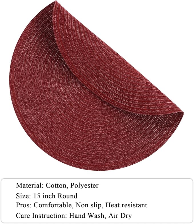 SHACOS Round Placemats Set of 6 - Image 2
