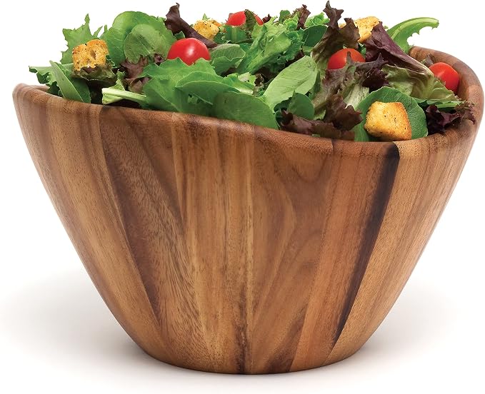 Lipper International Acacia Large Wave Bowl - Image 4