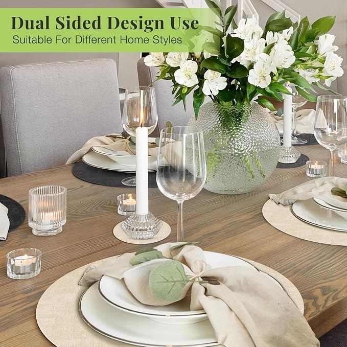 Fyvva Placemats Set of 6, Stain & Scratch Resistant, - Image 6