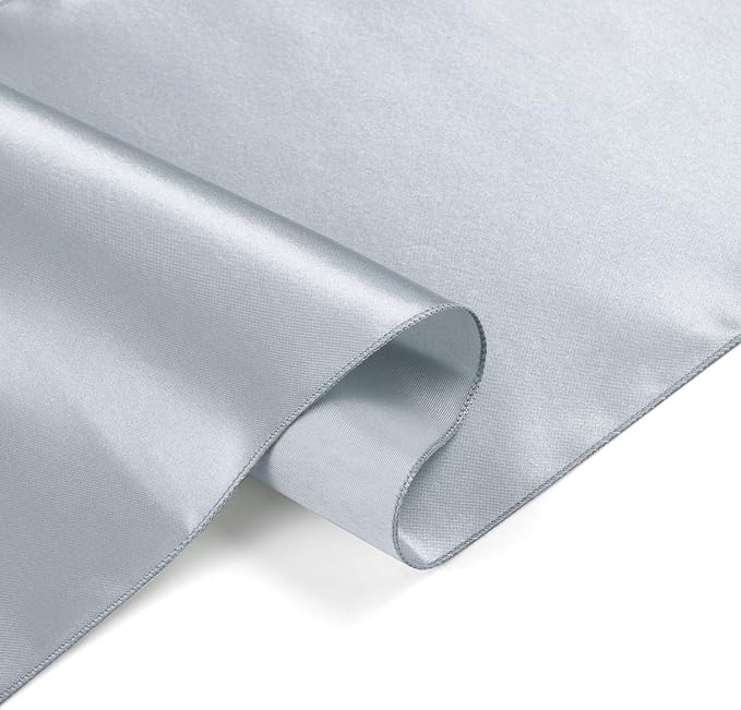Silver Satin Table Runner, 12x108 Inches, 4 Pack | Premium Satin, Smooth - Image 6