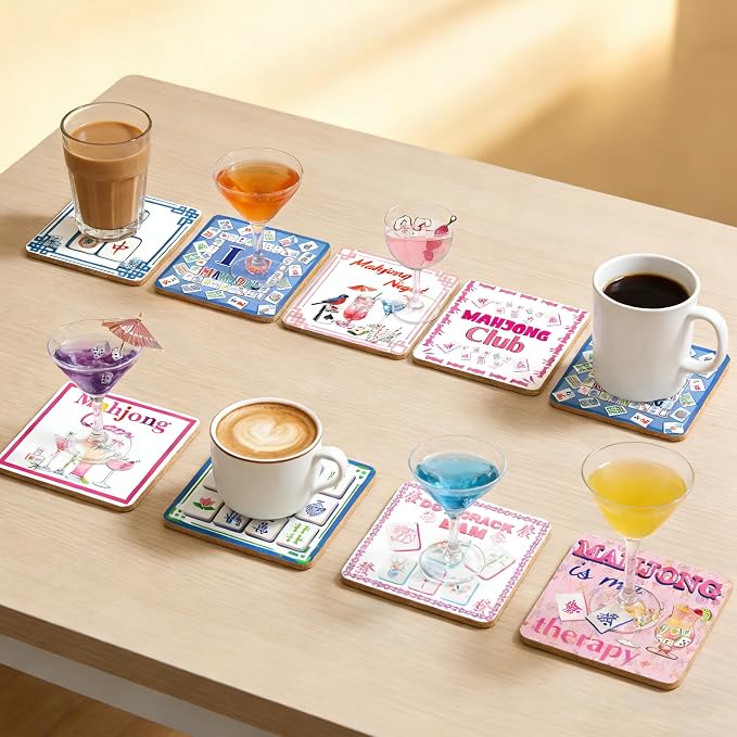 8 Pcs Mahjong Coasters, Mahjong Gifts - Image 5