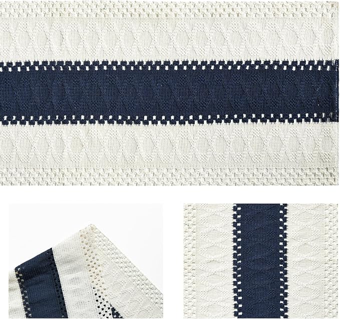 Artoid Mode Dark Blue Farmhouse Rustic Table Runner 12x48 Inch | Seasonal - Image 6