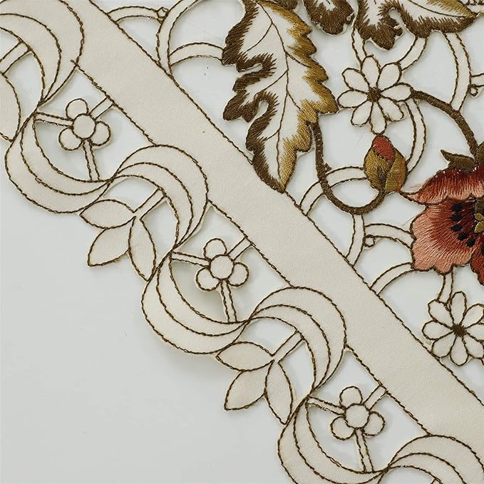 Vintage European Flower Lace Table Runner, Arzoe Elegant Runners Cabinet Dining - Image 4