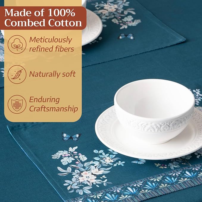 Maison d' Hermine Placemats Set of 4 Reusable 100% Combed Cotton | Cloth Place - Image 4