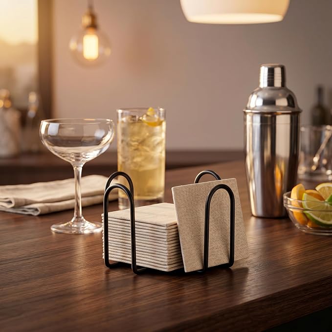 16 PCS 4 Inch Square Metal Coaster Holder - Image 4