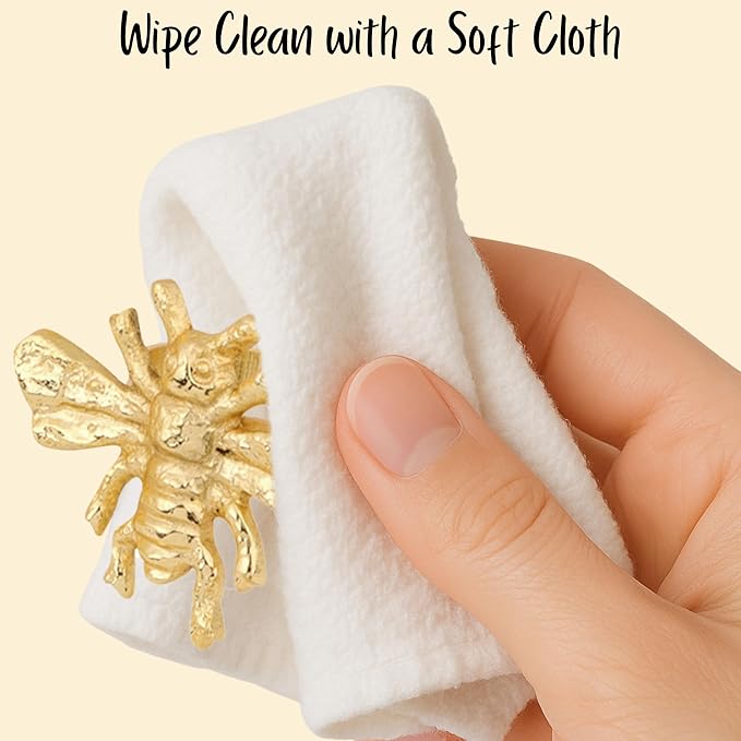ALPHA Living HOME 12 Pcs Bee Napkin Rings - Image 4
