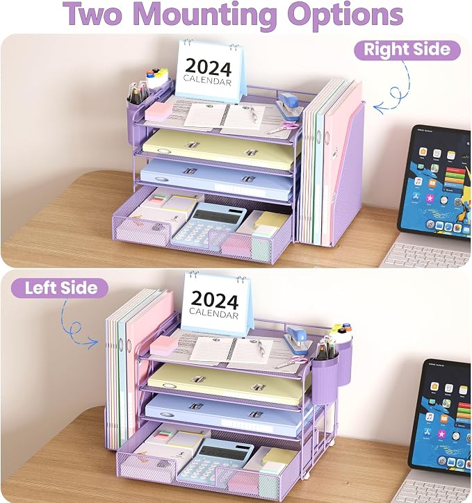 Desk Organizer, 4-Tier Desktop File Organizer - Image 7
