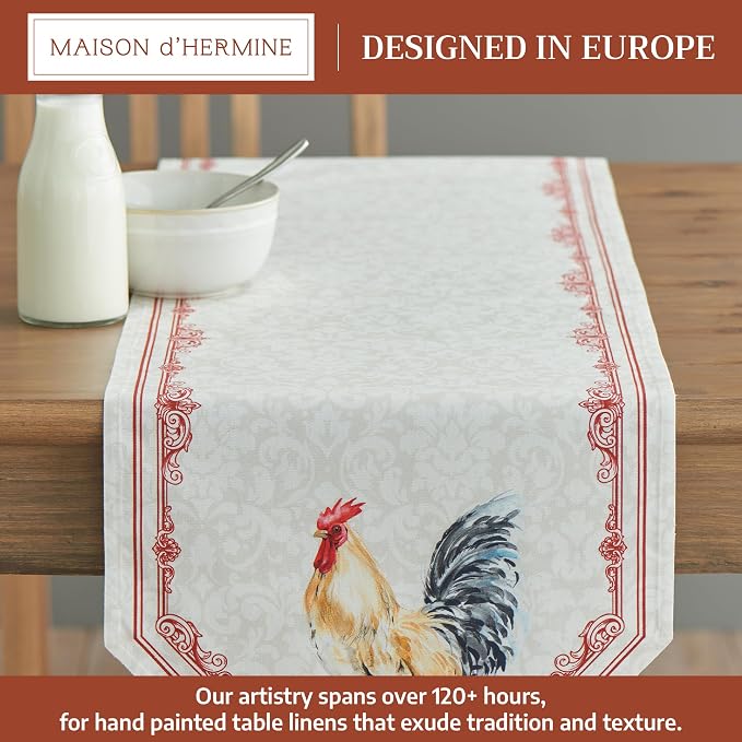 Maison d' Hermine Table Runner 100% Cotton 14.50" x 108" | Table Runners 108 - Image 2