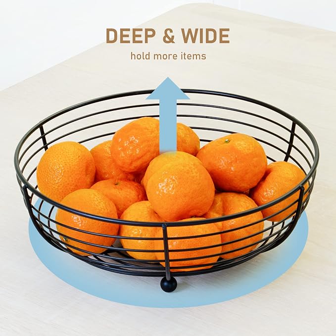 Countertop Fruit Bowl, Wire Basket - Image 4