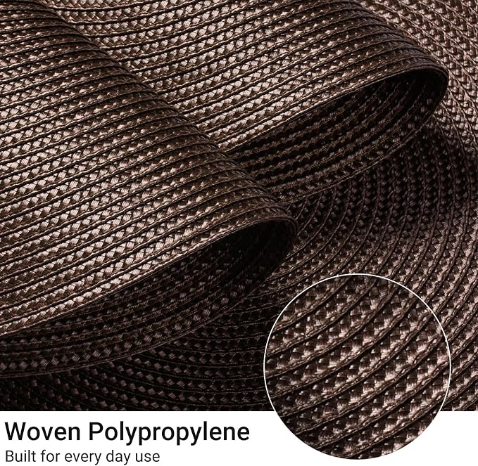 FunWheat Round Braided Placemats Set of 4 Table Mats - Image 3