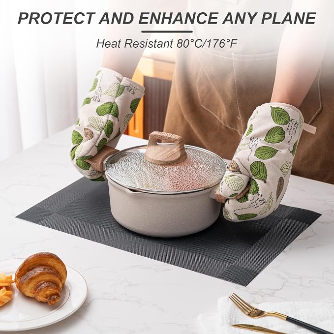 Placemats Set of 6 Washable Indoor | Outdoor Vinyl Place Mats - Image 4