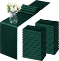 Horbaunal 24 Pack Forest Green Satin Table Runner 12 x 108 Inch | Smooth Table by Horbaunal