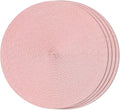 FunWheat Round Braided Placemats Set of 4 Table Mats by FunWheat