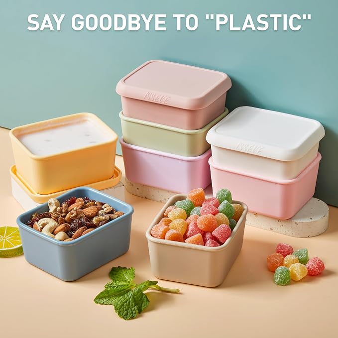 ISSEVE 8Pack 8oz Silicone Snack Containers - Image 3